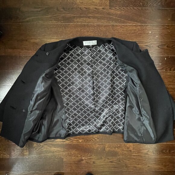 Vintage Tahari Arthur S. Levine Wool Retro Black Jacket/Blazer-Sz. 16W - Picture 6 of 11